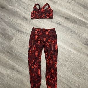 Athleta Rainier Leggings and Sports Bra set